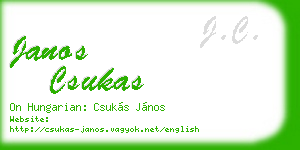 janos csukas business card