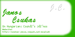 janos csukas business card